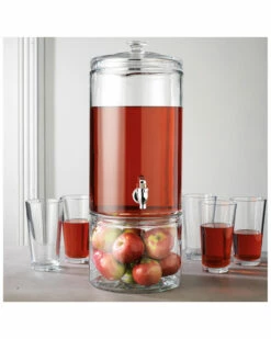 Home Essentials Monaco 2G Dispenser With Glass Base Serveware