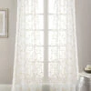 Home Essentials Leaf Swirl Embroidered Curtain Panel Pair Curtains & Hardware