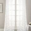 Home Essentials Leaf Swirl Embroidered Curtain Panel Pair Curtains & Hardware