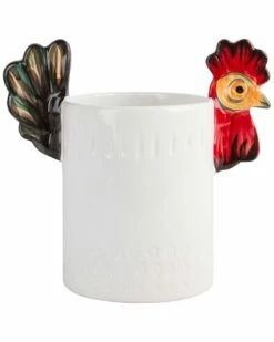 Home Essentials 9.4in 3D Rooster Utensil Crock Serveware