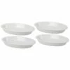 Home Essentials Set Of 4 8in Whit Porcelain Deep Oval Baker Cookware -Home Essentials store 3050070474 RLLZ 1