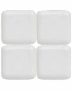 Home Essentials Set Of 4 5.5In Square Plates Dinnerware