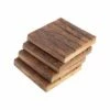 Home Essentials 4in Set Of 4 Square Bark Wood Coasters Serveware