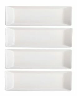 Home Essentials Ff Set Of 4 9X3.5 Rec Appetizer Platter Serveware