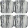 Home Essentials Set Of 4 4in Square Grey Coaster Serveware -Home Essentials store 3050162520 RLLZ 1