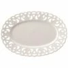 Home Essentials 12X8 Pierced Scroll Oval Platter Serveware