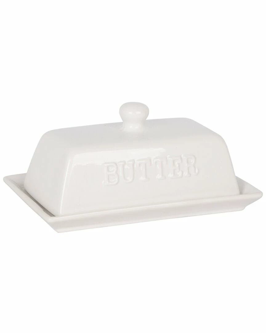 Home Essentials 8.5in Lg Embossed Word Butter Dish Serveware 3 Home Essentials 8.5in Lg Embossed Word Butter Dish Serveware