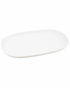 Home Essentials 14in X 9in Soft Rectangle Porcelain Tray Serveware