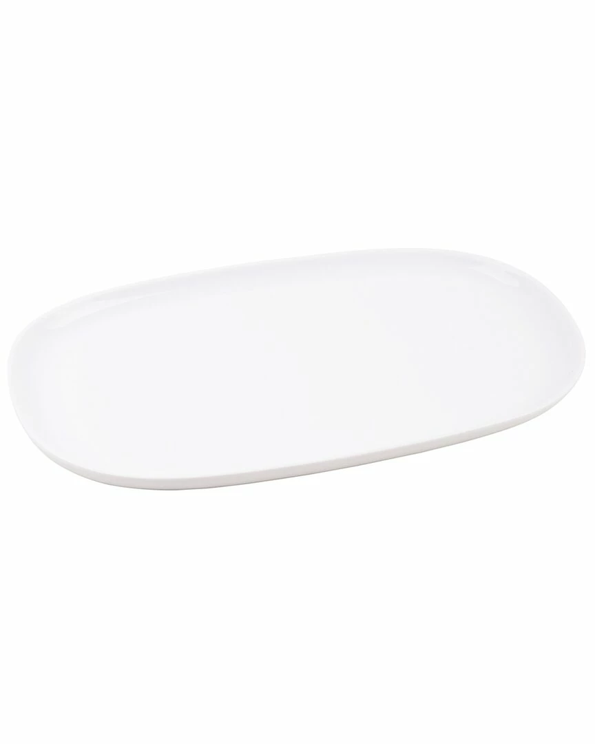 Home Essentials 14in X 9in Soft Rectangle Porcelain Tray Serveware 3 Home Essentials 14in X 9in Soft Rectangle Porcelain Tray Serveware