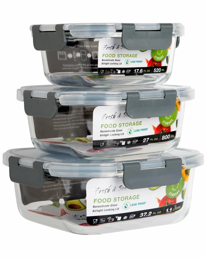 Home Essentials Fresh Sq 17.6oz Lock Lid Container Kitchen & Pantry Storage 4 Home Essentials Fresh Sq 17.6oz Lock Lid Container Kitchen & Pantry Storage - Image 2