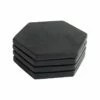 Home Essentials Set Of 4 4Inblk Hexagon Marble Coaster Serveware