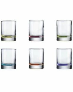 Home Essentials Tri Color Set Of 6 2.7Oz Shot Glass Drinkware