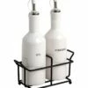 Home Essentials Set Of 2 Round Debossed Oil Vin Metal Rack Serveware -Home Essentials store 3050471647 RLLZ 1