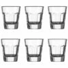 Home Essentials Basic Set Of 6 1.5Oz Panel Shot Glass Drinkware -Home Essentials store 3050480398 RLLZ 1