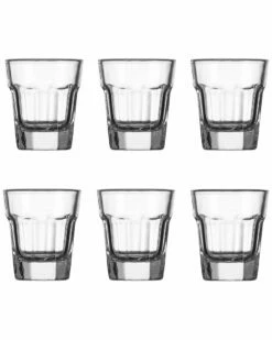 Home Essentials Basic Set Of 6 1.5Oz Panel Shot Glass Drinkware