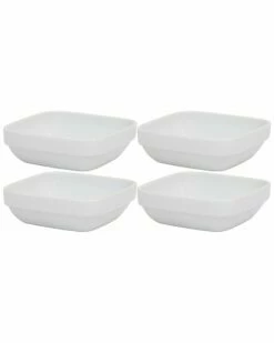 Home Essentials Set Of 4 5In Square Stackable Bowls Dinnerware