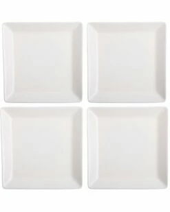 Home Essentials Ff Set Of 4 6in Square Appetizer Platter Serveware