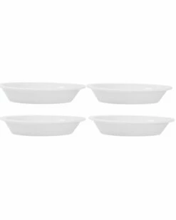Home Essentials Set Of 4 6in Oval Mini Quiche Dishes Serveware