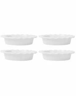 Home Essentials Ff Set Of 4 5in Ruffle Mini Pie Plate Decorative Items & Frames
