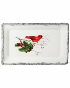 Home Essentials Cardinal Holly Tart Tray Linens