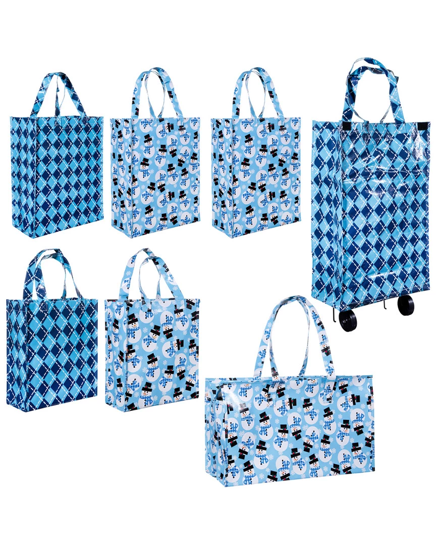Home Essentials 7pc Tote Bag Set Linens 4 Home Essentials 7pc Tote Bag Set Linens - Image 2
