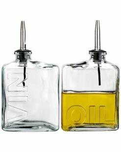 Home Essentials Eat Collection Set Of 2 20Oz Oil & Vinegar Bottle Serveware