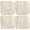 Home Essentials Set Of 4 4in Square Marble Coaster Serveware 2 Home Essentials Set Of 4 4in Square Marble Coaster Serveware -Home Essentials store 3050571470 RLLZ 1
