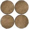 Home Essentials Set Of 4 Rd Natural Bead Wood Coaster Serveware -Home Essentials store 3050600464 RLLZ 1