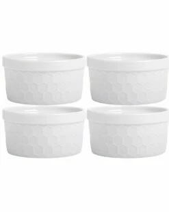 Home Essentials Set Of 4 4Oz Honeycomb Ramekins Decorative Items & Frames