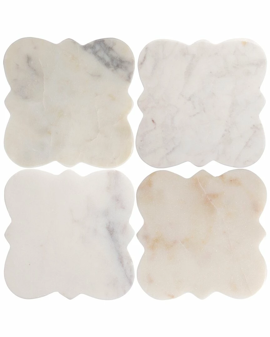 Home Essentials Set Of 4 Marble Coasters Serveware 3 Home Essentials Set Of 4 Marble Coasters Serveware
