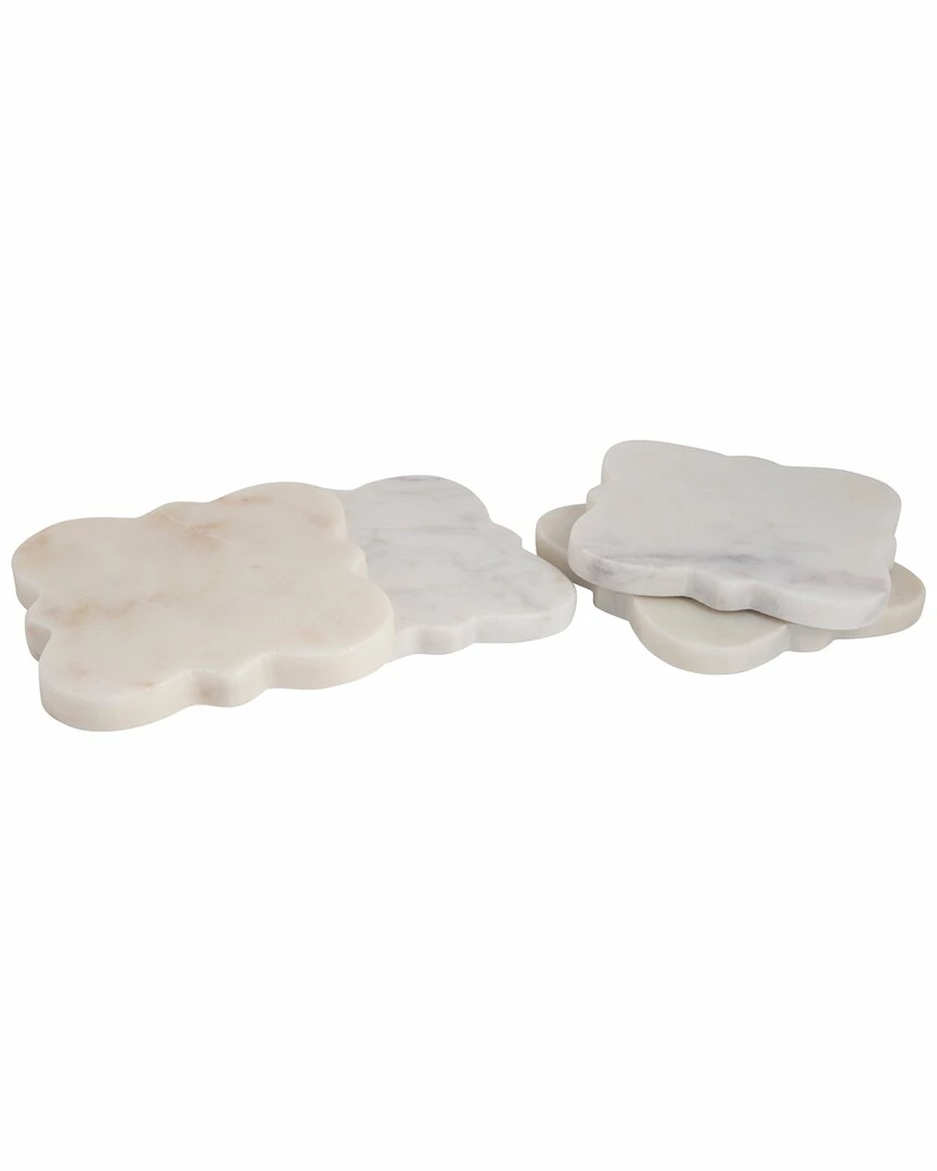 Home Essentials Set Of 4 Marble Coasters Serveware 4 Home Essentials Set Of 4 Marble Coasters Serveware - Image 2