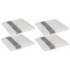Home Essentials Set Of 4 Grey Square Marble Coasters Serveware -Home Essentials store 3050722209 RLLZ 1