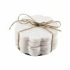Home Essentials Set Of 4 4in Flower Marble Coaster Serveware