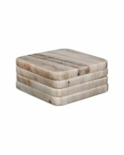 Home Essentials Brown Galaxy Set Of 4 4in Square Coasters Serveware