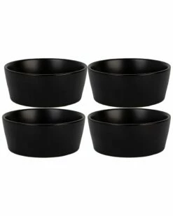 Home Essentials Set Of 4 3.5in Mat Round Bowl Taster Serveware