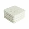 Home Essentials Set Of 4 4Inwht/Square Terraz Coaster Serveware