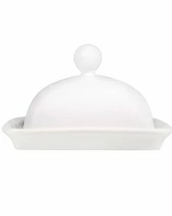 Home Essentials White Essen Butter Dish Serveware