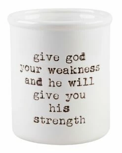 Home Essentials 6in Sentiment Utensil Crock Serveware