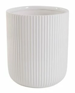 Home Essentials 7.5in Rd Stripe Embossed Utensil Crock Serveware