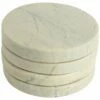 Home Essentials Set Of 4 4Ingrn Katni Rd Marble Coasters Serveware -Home Essentials store 3050897200 RLLZ 1