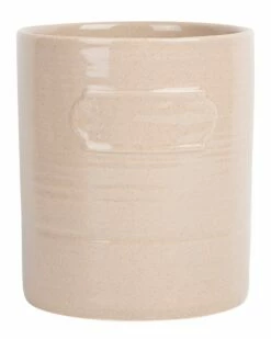 Home Essentials 7in Taupe Speckle Nameplate Crock Kitchen Tools & Gadgets