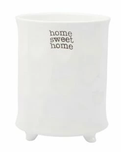 Home Essentials 6.2in Foot Utensil Crock With Words Serveware
