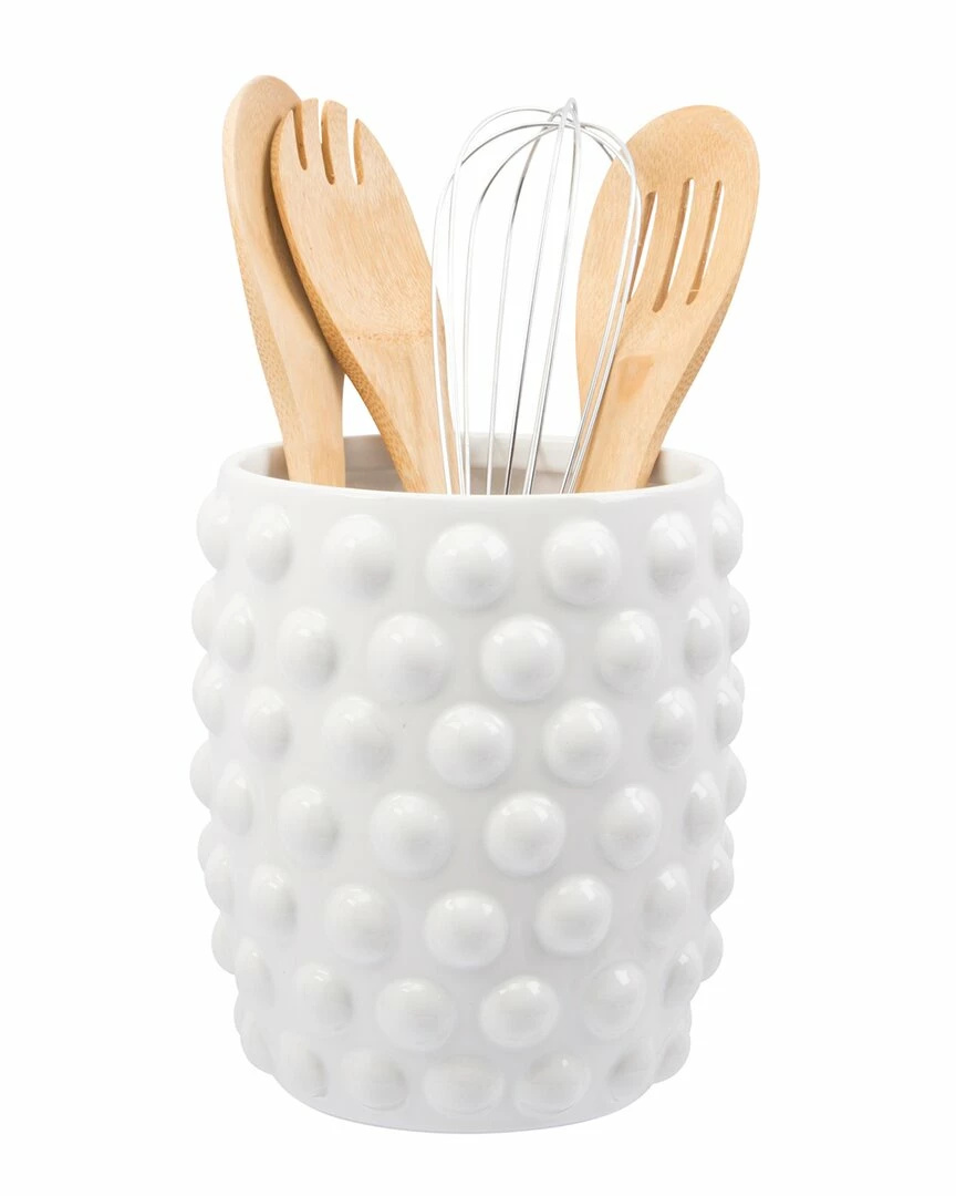 Home Essentials 7in Rd Texture Dot Utensil Crock Serveware 3 Home Essentials 7in Rd Texture Dot Utensil Crock Serveware