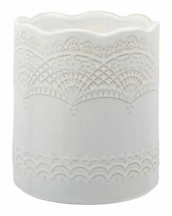 Home Essentials 6in Scallop Utensil Crock Serveware