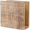 Home Essentials Etched Wood Napkin Holder Serveware