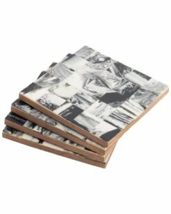 Home Essentials Set Of 4 4Insq Mottled Coasters Serveware