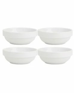 Home Essentials Set Of 4 5In Round Stackable Bowls Dinnerware
