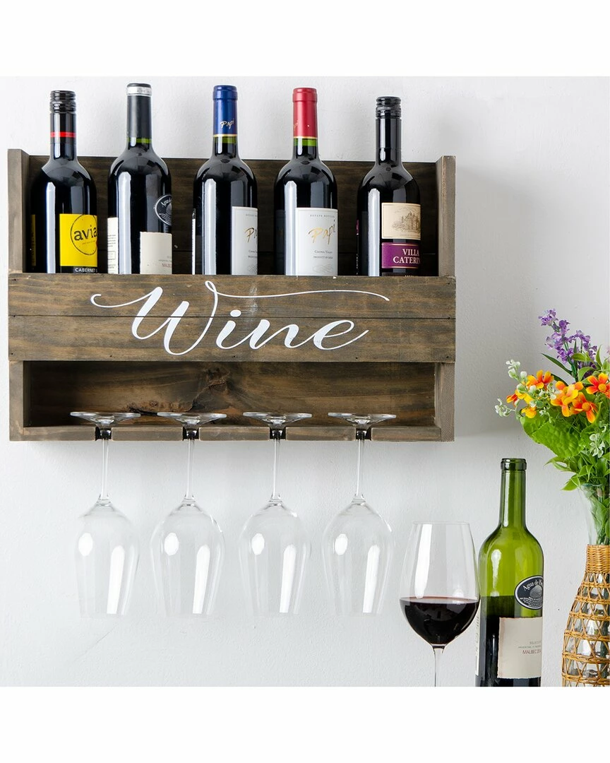 Home Essentials 14X21 Mdf Wine Rack Bar Carts & Accessories 4 Home Essentials 14X21 Mdf Wine Rack Bar Carts & Accessories - Image 2