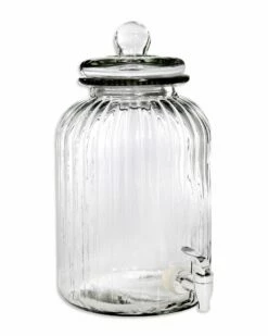 Home Essentials Monaco Ribbed 1.25Gal Display Bar Carts & Accessories