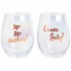 Home Essentials Charm Set Of 2 Cheers Lady Stemless Drinkware -Home Essentials store 3050993644 RLLZ 1